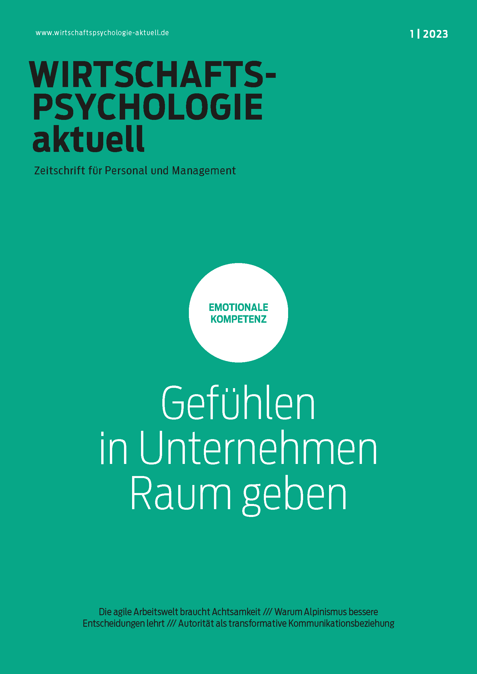 Cover der Wirtschaftspsychologie aktuell Heft 2/22